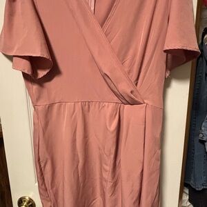 Stylish Pink Wrap Dress